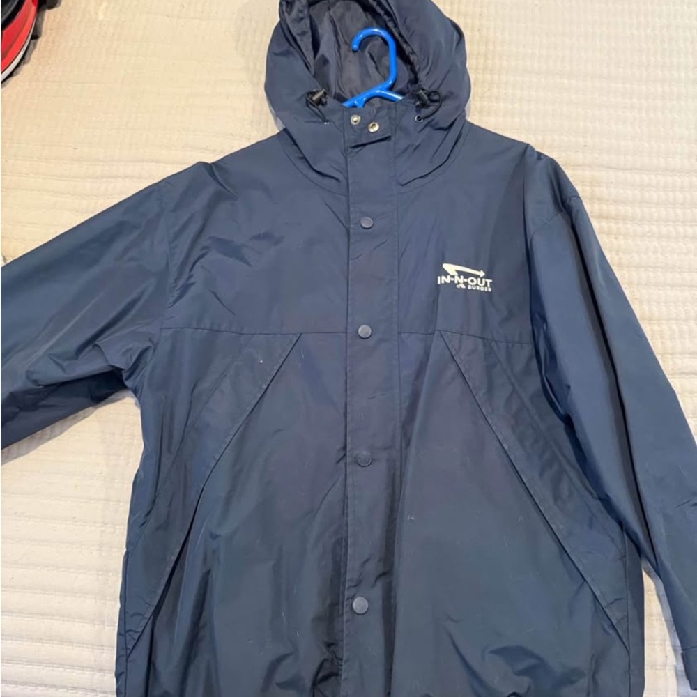 Navy Blue Men's in n out rain Jacket
